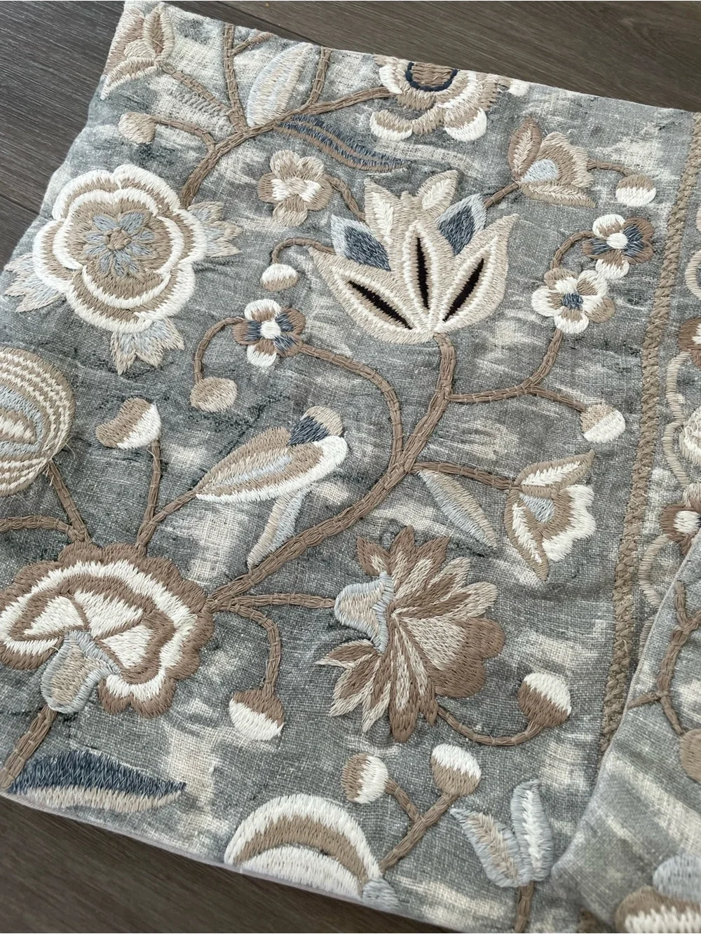 Pottery Barn Sonya Embroidered Floral Pillow Covers lot of 2